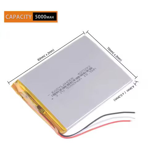 3wires 407093 3.7V 5000mAh tablet battery For child Tablet prestigio multipad color 2 3g pmt3777_3g_