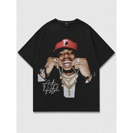 2026纯棉ROMWE MEN Street Life Men's Portrait Printed Sho欧码COD 8DAC