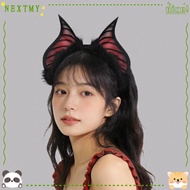 NEXTMY Bat Ears Headband, Faux Fur Soft Animal Headdress Cosplay, Gothic Handmade Realistic Furry Fu