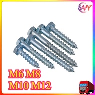 Galvanized hexagonal self-tapping DIN571 Galvanized wood screw Self-tapping screw Extended hexagonal
