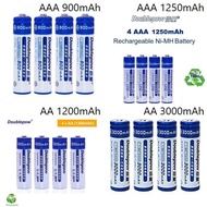 Doublepow AA/ AAA 1.2V Ni-MH rechargeable battery 900mAh 1200mAh 1250mAh 3000mAh 3200mAh Super Fast 