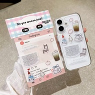 ส่งจากไทย เคสใสหูเเมว สำหรับ ไอโฟน รุ่น  i17 17pro 17air 17promax เคสเเถมสติกเกอร์นูน  DIY  สำหรับ i