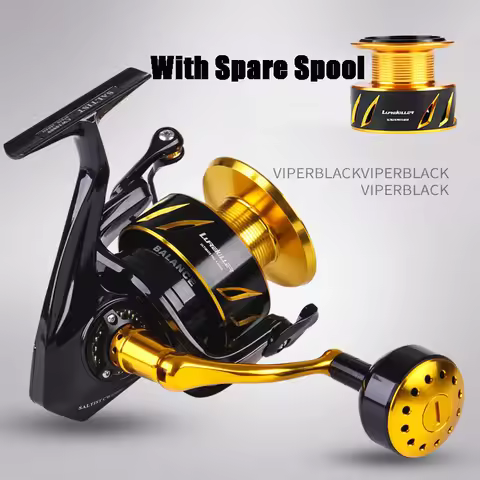 Japan Full Metal Lurekiller CW4000- CW10000 Spinning Reel With Spare Spool 10BB 35kg Drag Heavy Duty