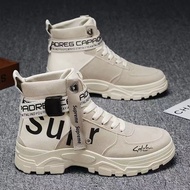 High-Top Martin Shoes Spring Autumn New Style Cloth Breathable Men's Overalls Korean Version Trendy 