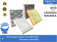 Combo Air Filter and Cabin Filter for Nissan Terra (2018-2022) Nissan Navara (2014-2022)