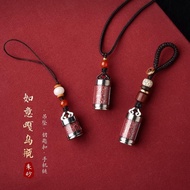 Ruyi ga wu bottles necklace titanium steel with empty bottle pendant waterproof cinnabar ga black bo