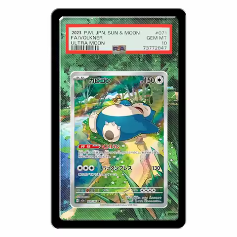 Art Display for Pokemon Card Ptcg Snorlax Extended Art Acrylic Protective Card Display Case Card Psa