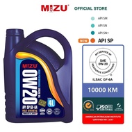 ♘API SP MIZU 0W20 Ester Foulated Fully-Synthetic Engine Oil 4L oil minyak pelincir all car perodua honda nissan❀