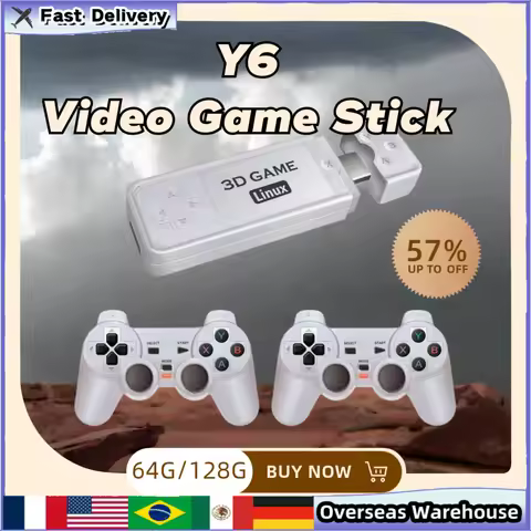 Y6 Y9 Game Stick Video Game Console 4K HD TV Video Portable Handheld Game Console 2.4G Wireless Cont