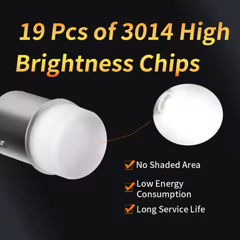 12V/24V LED Car Bulbs Brake 1156 BA15S P21W R5W 1157 BAY15D P21/5W 2Pcs 3014 Chips Super Bright Stop