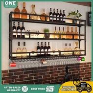 Wall-mounted wine rack bar wine display rack upside down wine glass rack wall shelf wine rack wine c