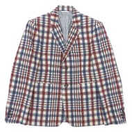 成色極佳THOM BROWNE ブラウン MJU060AW7397 100%羊毛格紋粗花呢三色修身西裝外套，多色，1碼，日本製造，正品，男士