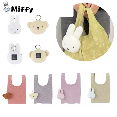 Miffy Storage Bag 49*31*13cm Miffy Simple Multifunctional Hanging Bag Folding Handbag Shopping Bag