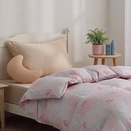 單人/冬月羽絨被/好收納、可機洗、免被套、超保暖-花漾粉