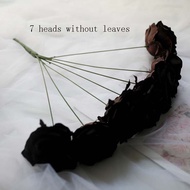 Black Artificial Rose Flower Bouquet Fake Rose 7 Blooms 9 Blooms Home wedding Decoration