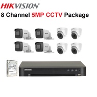 Hikvision 8 Channel 5MP Analog CCTV Set - Hikvision 5MP CCTV Full Package With Camera and Recorder