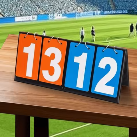 2/3/4/6 Digit Digital Flip Scoreboard Leather Portable Multi-Sport Game Scoreboard Multi-Function Du