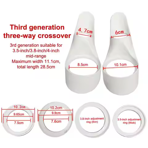 Premium Pair of A-Pillar Tweeter Holders with Gasket for 3/3.5inch or 3.8/4inch Car Stereo Speakers