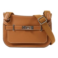 HERMES 【Hermes Fair】Evercolor皮革Mini Jypsiere銀扣肩背袋Gold