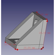 SIKU 90° Corner degree bracket angle aluminum profile cnc part 3d printer part 20x20mm
