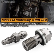 M10 x 1.0 M10 x 1.25 Universal Clutch Slave Cylinder Banjo Bolt with Bleeder Valve For Honda Kawasak