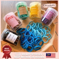 50pcs Container Colorful Hair Tie Cute Korean Elasticity Hair Tie Student Hair Band Pengikat Rambut
