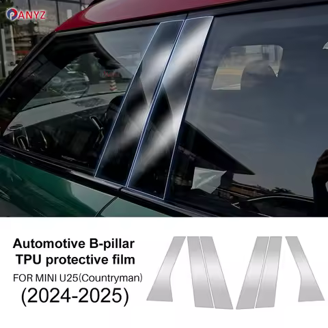 Car B Pillars Film for Mini Cooper Countryman U25 2024 2025 TPU Accessories Clear Protective Sticker