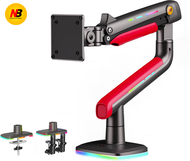 NB Ergonomic Monitor Arm for 32 to 60 inch Flat Ultrawide Curved Computer ScreenHeavy Duty RGB Gamin