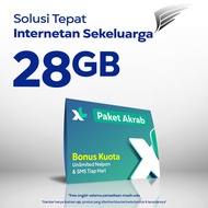 Kartu Perdana XL Akrab hingga 28GB 2 Anggota 30 Hari