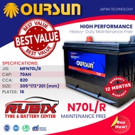 OURSUN N70 Long Lasting and High Quality Most Affordable Car Battery