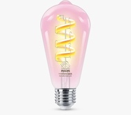 PHILIPS Wiz ST64 Filament Clear Smart Bulb 6.3-40W ST64 E27 822-65 RGB CL