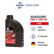 Silkolene Pro 4 XP 10W40 Fully Synthetic Engine Oil 1L 4T Synthetic Ester Motorcycle Oil  - Red