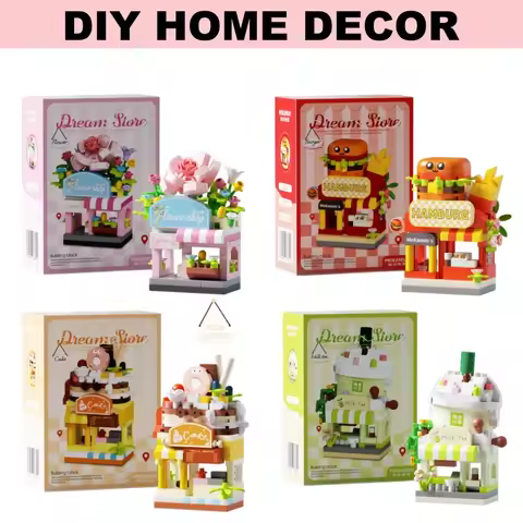 Dream Shop Themed Miniature Model of a Burger Bubble Tea Coffee Shop Cake Shop and Home Decor Buildi