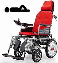 Fashionable Simplicity Electric Wheelchair Heavy Duty Electric Wheelchair With Headrest Foldable Folding Electric Power Or Manual Manipulation Adjustable Backrest And Pedal Ideal For Outdoors Or Indoo