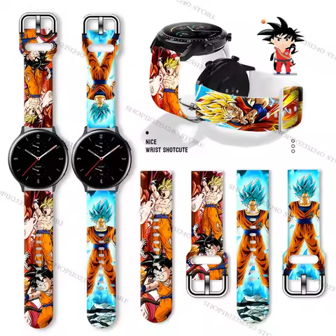 Dragon Ball Saiyan Series prints Strap For Huawei watch 2Pro GT/GT2 Samsung galaxy/active2/gear spor