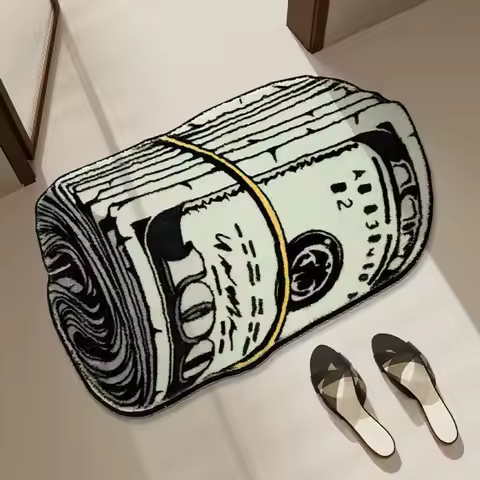 60*40cm Carpet Absorbent Floor Mat Money Pattern Floor Rug USD 3D Hallway Long Strip Carpet Area Rug