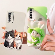 Shockproof Cover For Tecno Camon 17 Pro CG8 CG8h Case Cute Cartoon Rabbit Cat Soft Jelly Silicone Co