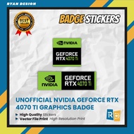 Nvidia Geforce RTX 4070 TI Hologram Logo Sticker Badge Graphic Card (Unofficial)