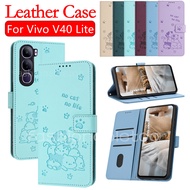 Flip Leather Phone Case For Vivo V40 Lite pro V50 V40lite V40pro V 40 V 50 VivoV40Lite VivoV40pro Vi