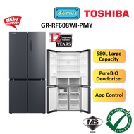 Toshiba Refrigerator 4 Door Inverter 580L Fridge 4 Doors Peti Sejuk Peti Ais 4 Pintu Inverter Murah 