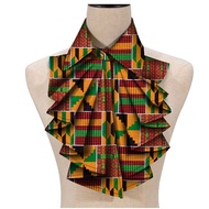 Fashion Printed Ankara Ladies Collar Flower Triangle Ankara Bow Tie Tie