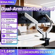 Dual Monitor Arm 17-36 Inch 18KG Heavy Duty Adjustable Monitor Stand VESA 75x75/100x100 Desk Clamp M