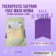 K&K 35GRAMS TRIAL TPEUTIC KERALA BRIGHTENING HERBAL POWDER MANDIAN HERBA SAFFRON & ROSE 100% ORGANIC