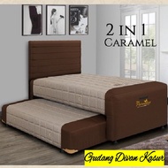 Twin Bed 2in1 Springbed Caramel Uniland Kasur Sorong