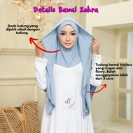 BAWAL ZEHRA 2 IN 1 WITH INNER IRONLESS MATERIAL COTTON RIBBED PLEATED