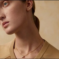 Hermes mini pop H 奶茶玫瑰金項鍊