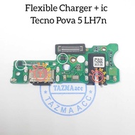 Plus ic + Tecno Pova 5 Ori Flexible Charger + ic Flexible Connector Cas Charger TECNO POVA 5 LH7N