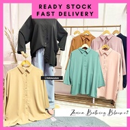 ZARINA BATWING BLOUSE 2 kemeja perempuan women longsleeve top blouse labuh baju perempuan lengan pan