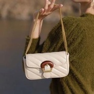 DA59 }} FT40 Women's Leather Crossbody Bag Chain Messenger Mini Bag 19 x 11 x 6 cm