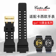 นาฬิกาข้อมือคาสิโอ G-shock สายนาฬิกายางกีฬาซีรีส์ ga140รุ่นผู้ชาย ga100สีดำทอง ga140